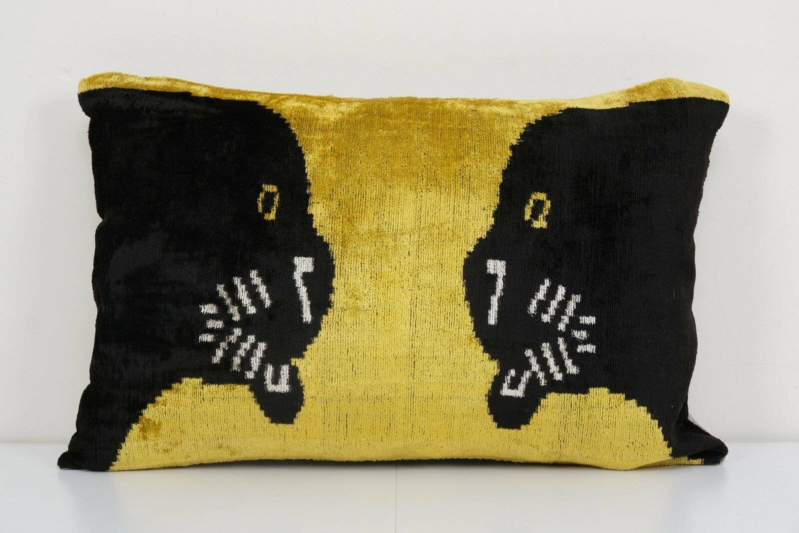 Silk Ikat Velvet Pillow Cover | 16'' x 24''