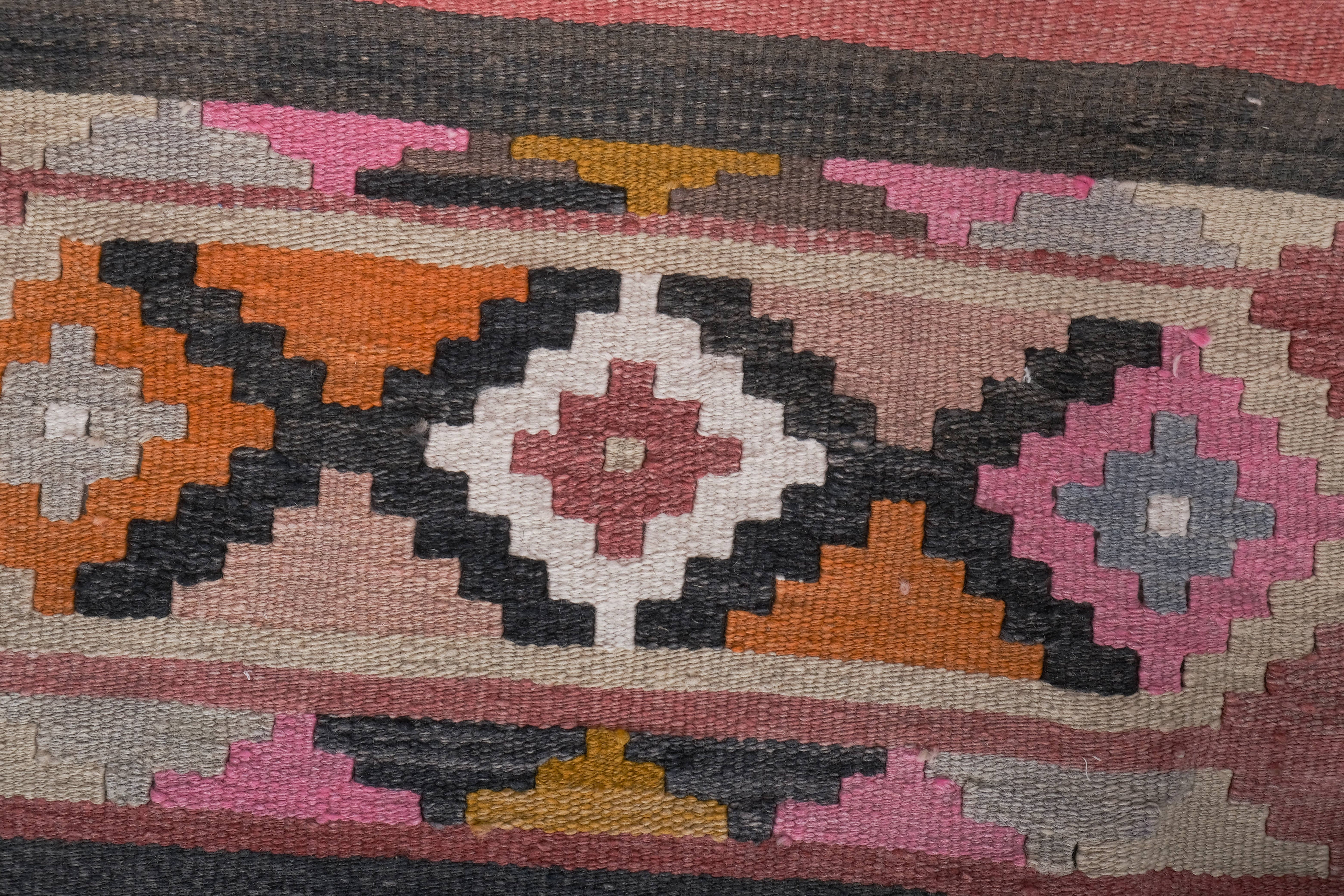 Vintage Turkish Kilim Runner 2'4'' x 23'