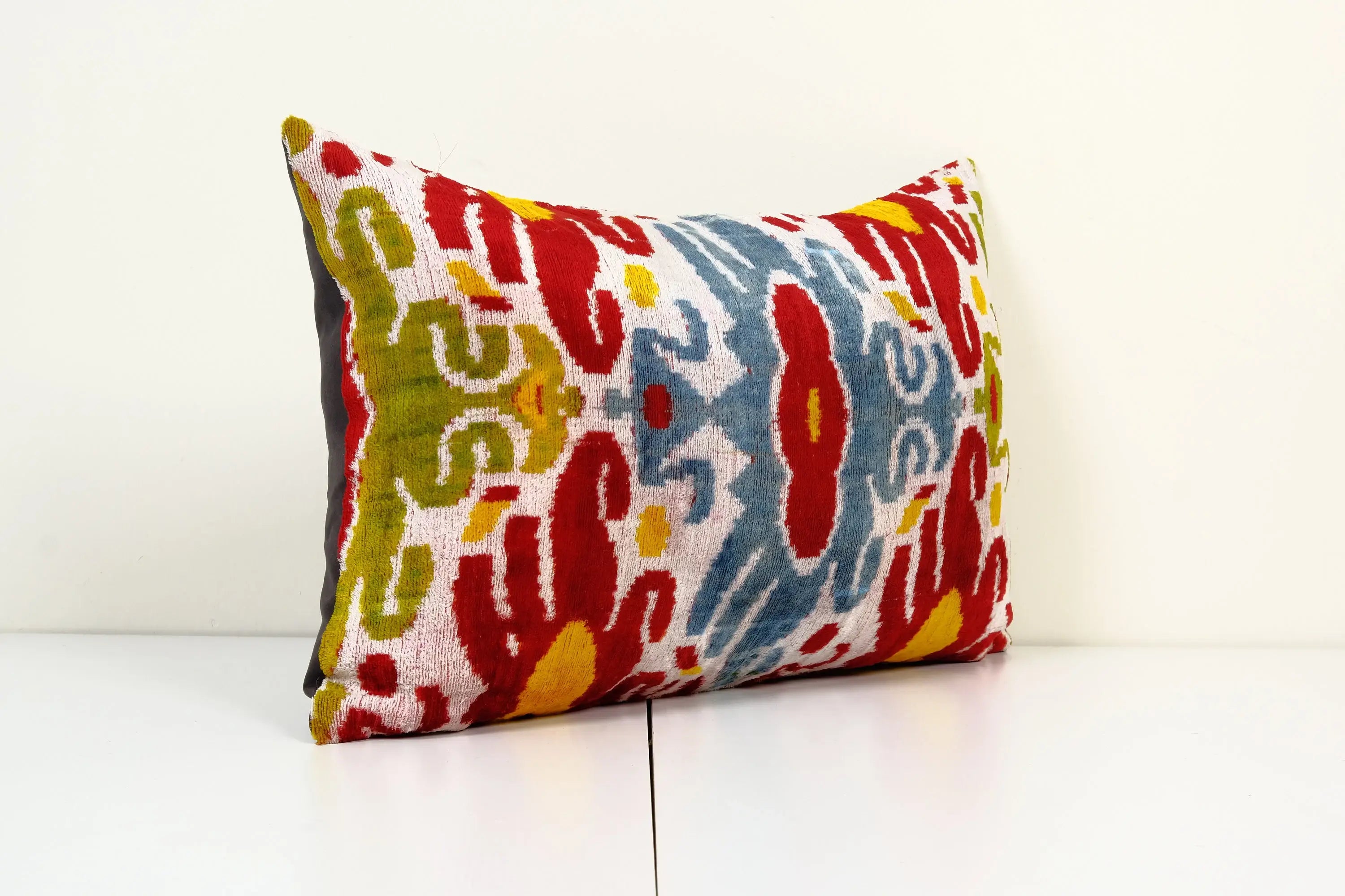 Silk Ikat Velvet Pillow Cover | 16'' x 24''