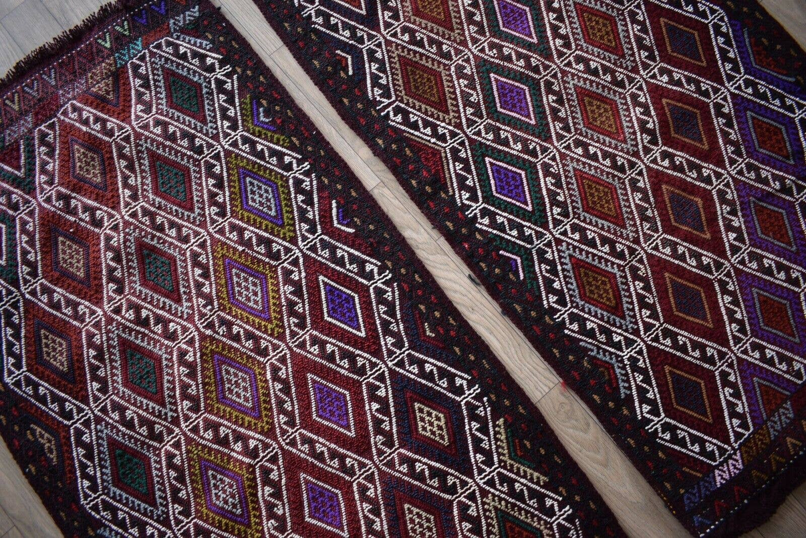 Vintage Kilim Yastik Rugs Set of 2 | 22'' x 41''