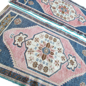 Vintage Turkish Yastik Rugs Set of 2 | 22'' x 36''