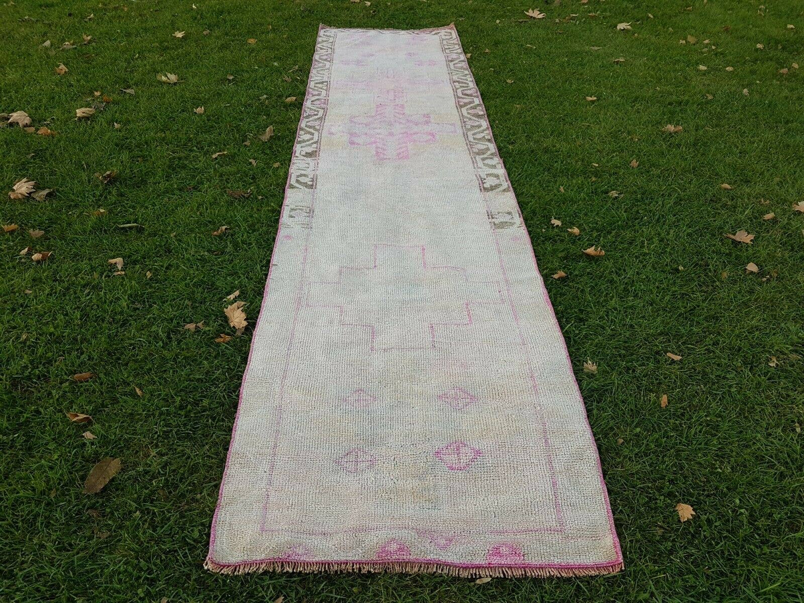 Vintage Herki Runner Rug 3' x 12'6''