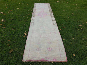 Vintage Herki Runner Rug 3' x 12'6''