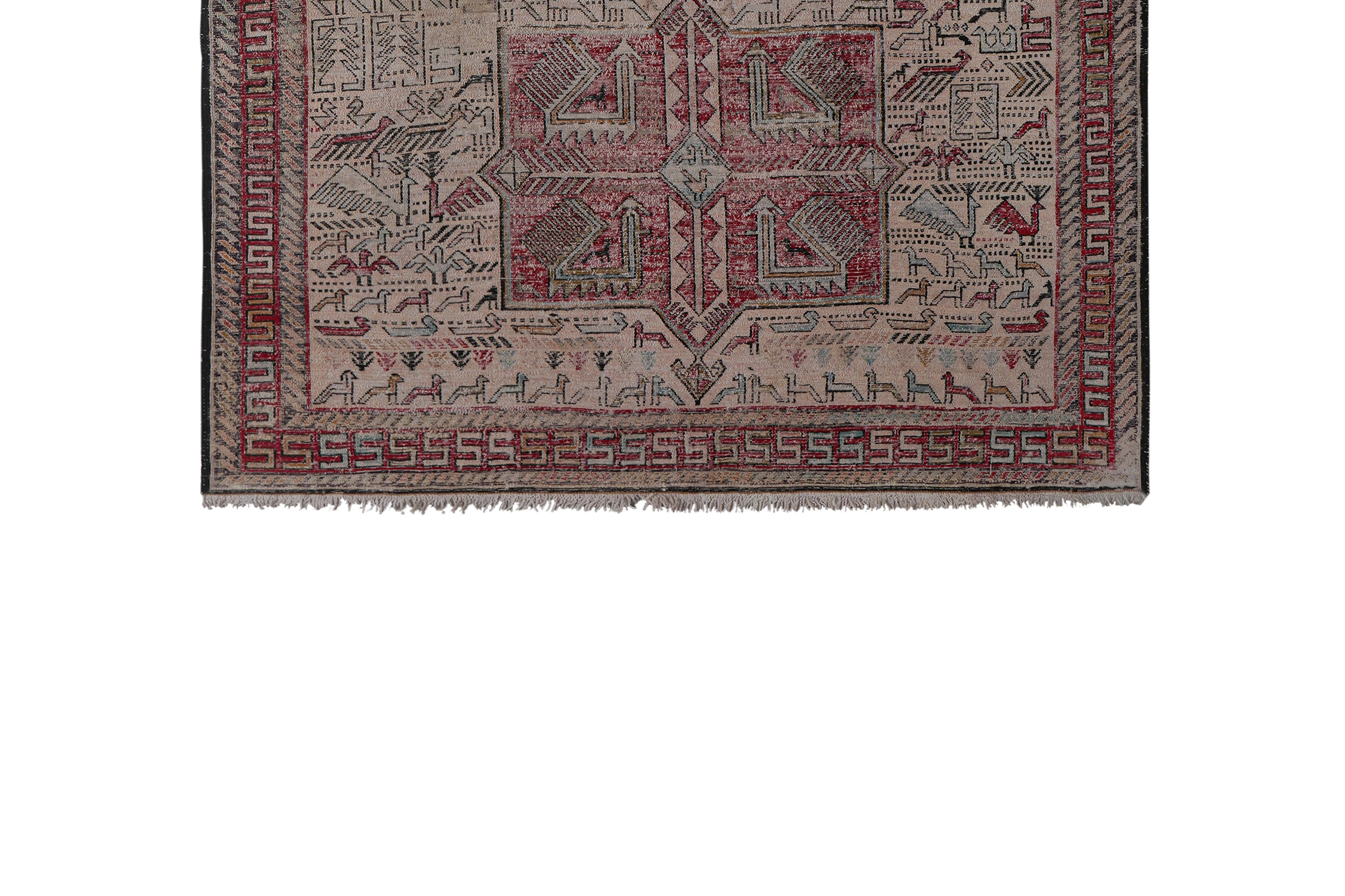 Vintage Soumac Kilim Rug 4' x 6'