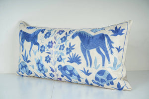 Horse Suzani Bedding Pillow Cover | 18'' x 34''