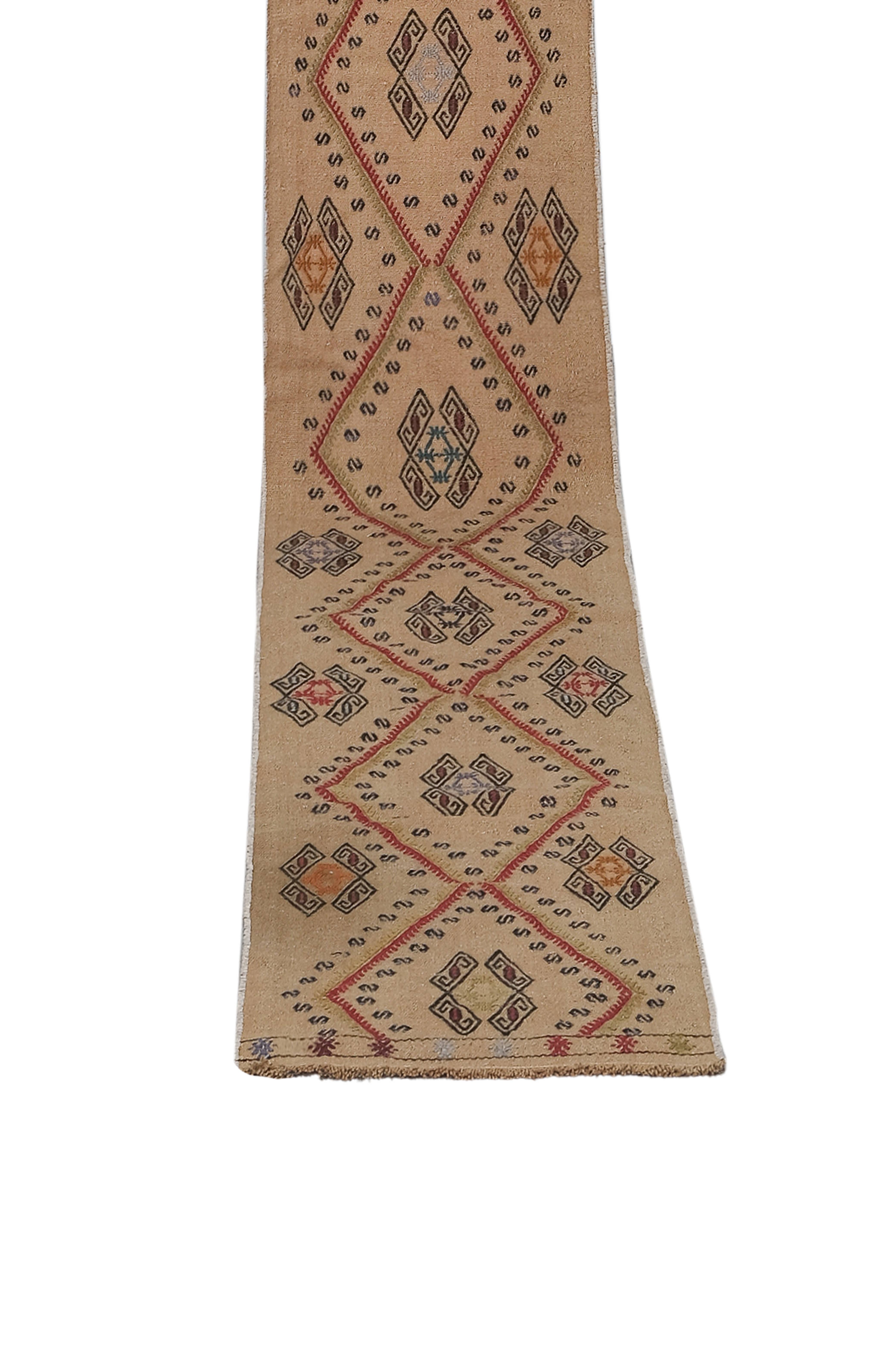 Vintage Turkish Kilim Runner 1'8'' x 14'11''