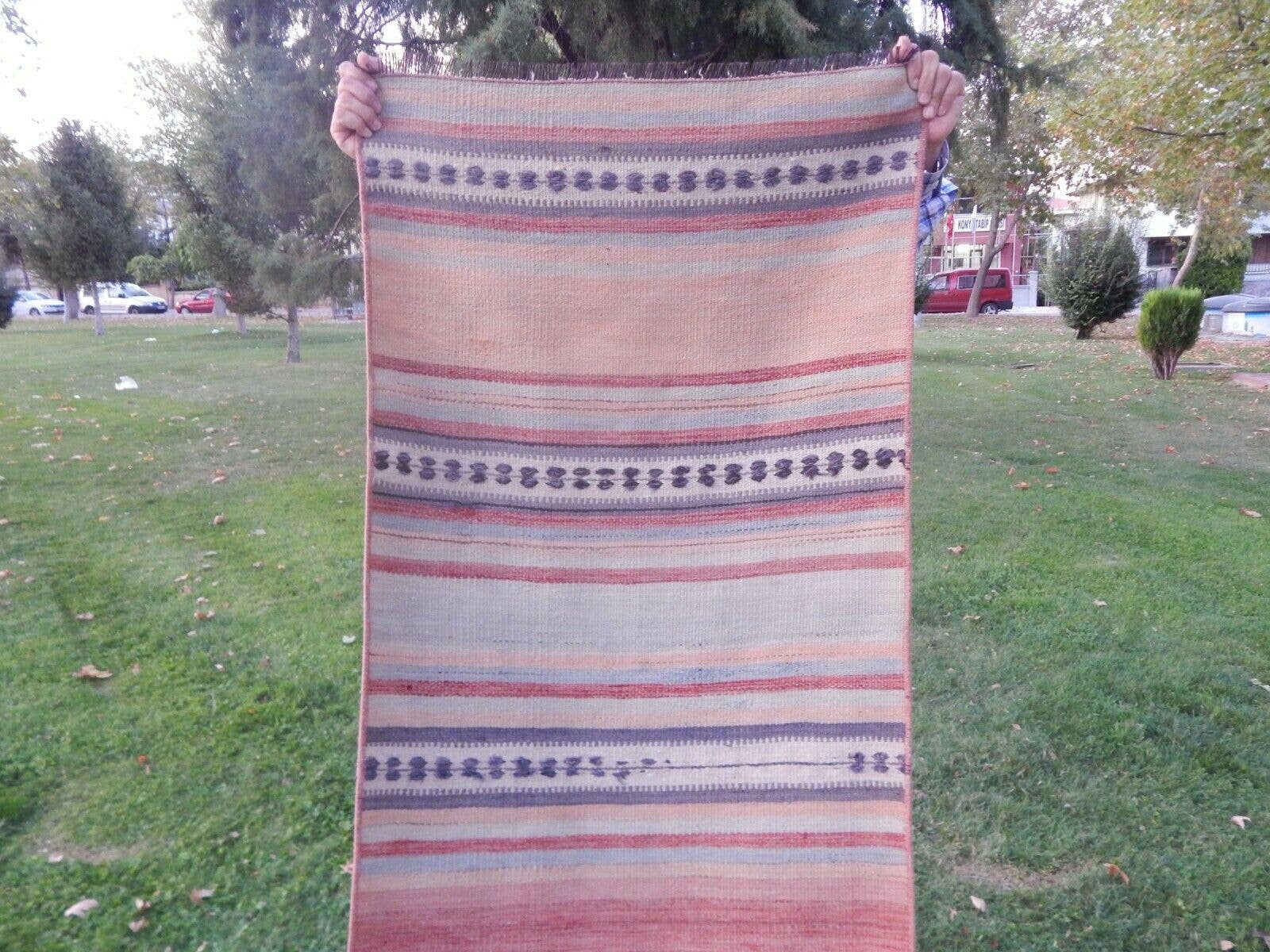 Vintage Turkish Kilim Runner 2'4'' x 8'4''