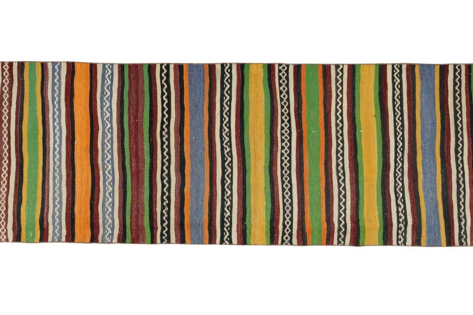 Vintage Turkish Kilim Runner 2'5'' x 10'10''