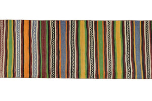Vintage Turkish Kilim Runner 2'5'' x 10'10''