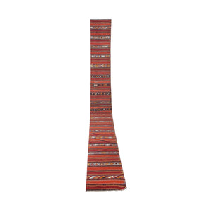 Vintage Turkish Kilim Runner 2'5'' x 22'6''