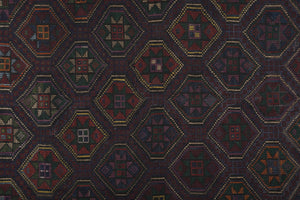 Vintage Turkish Kilim Rug 7'5'' x 9'6''