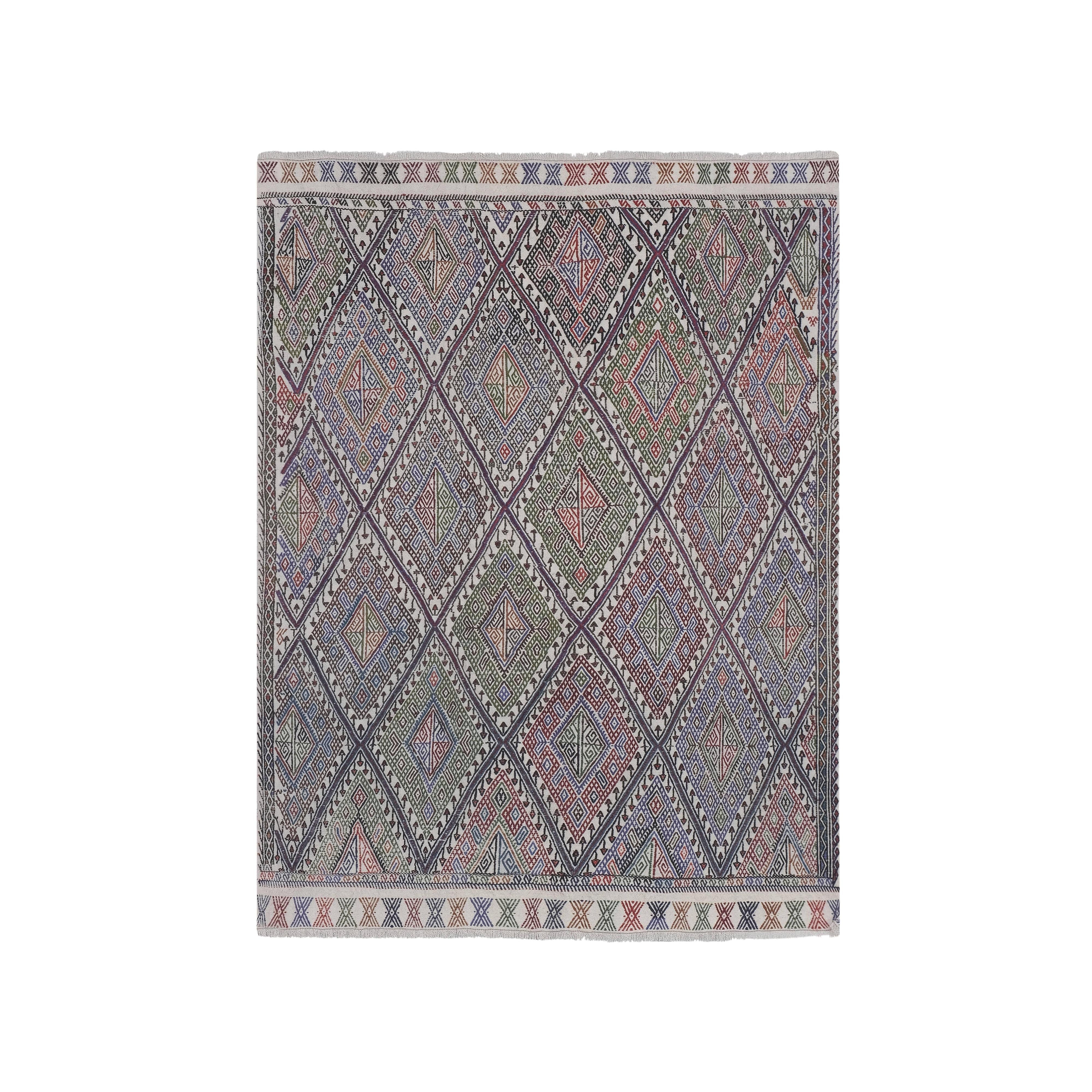 Vintage Turkish Cicim Rug 4'11'' x 6'5''