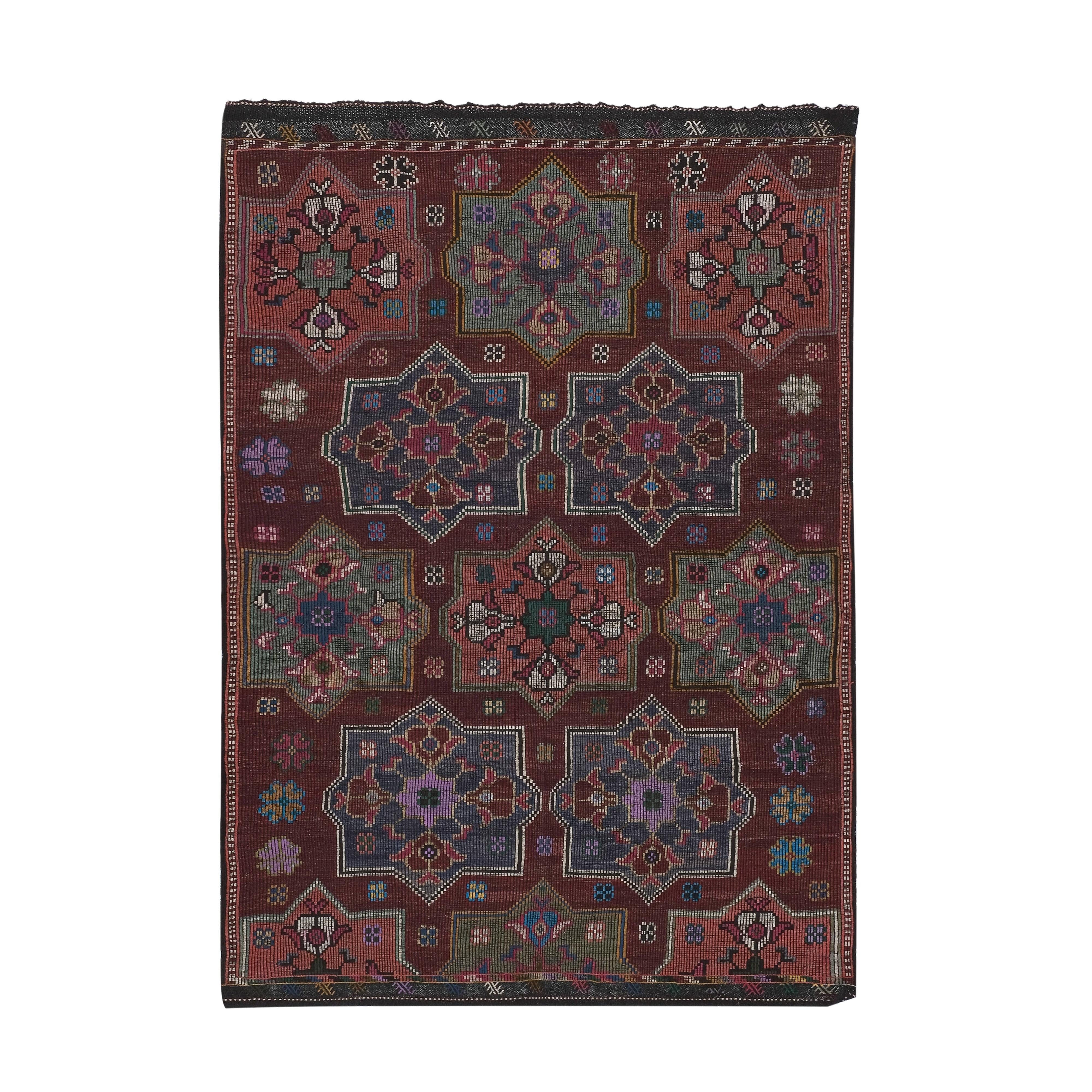 Vintage Turkish Kilim Rug 6'9'' x 9'6''