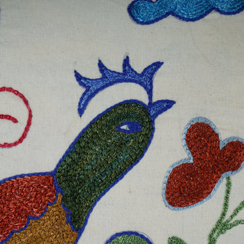 Bird Suzani Bedding Pillow Cover | 16'' x 34''