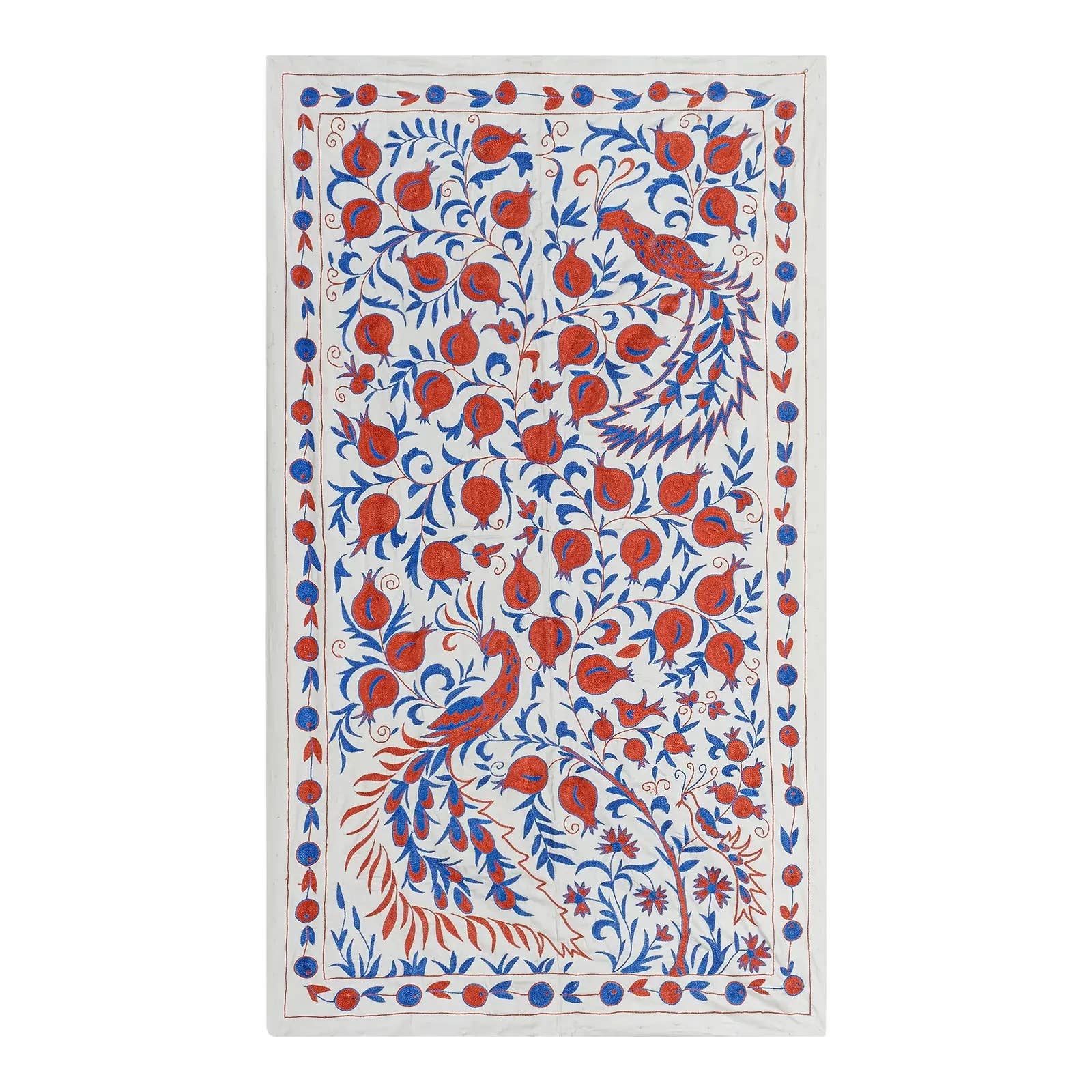 Silk Suzani Wall Hanging & Bedspread | 3'7'' x 6'2''