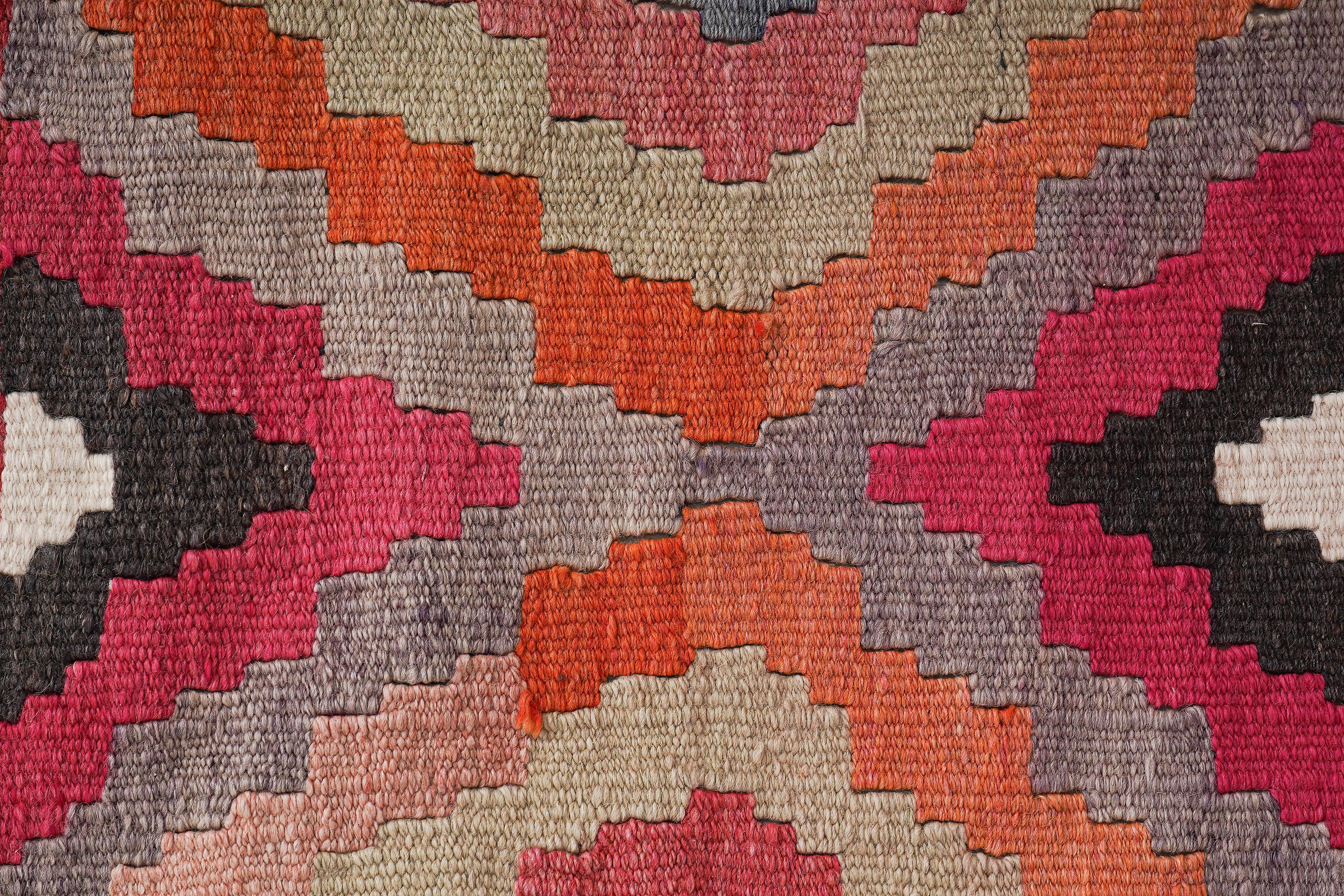 Vintage Turkish Kilim Runner 2'6'' x 12'4''