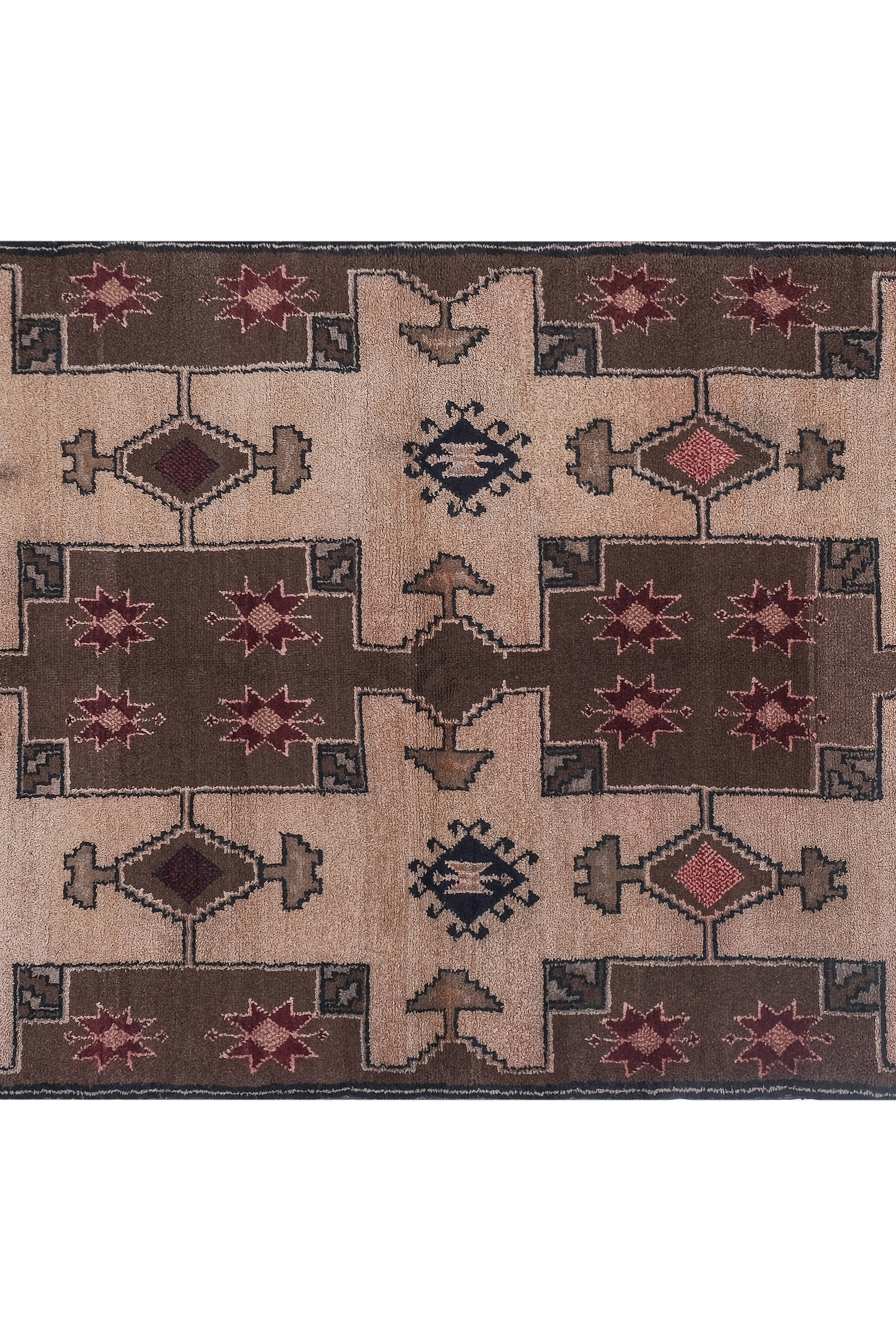 Vintage Turkish Karapinar Rug 4'6'' x 8'