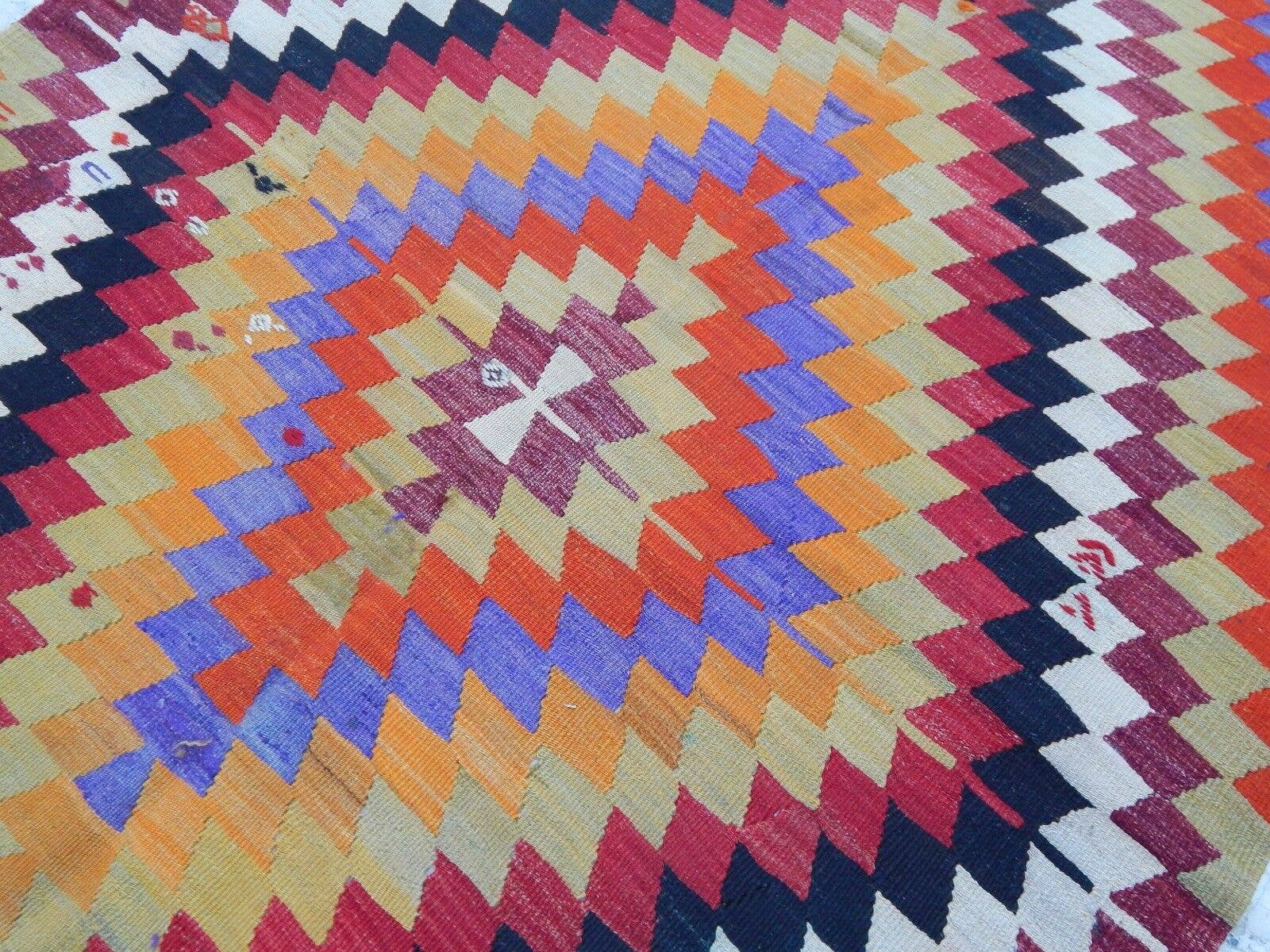 Vintage Turkish Rug 4'2'' x 10'9''