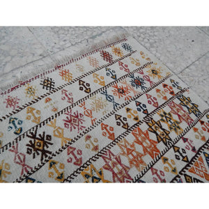 Vintage Turkish Kilim Rug 37'' x 39''