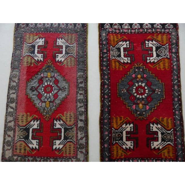 Vintage Turkish Yastik Rugs Set of 2 | 21'' x 41''