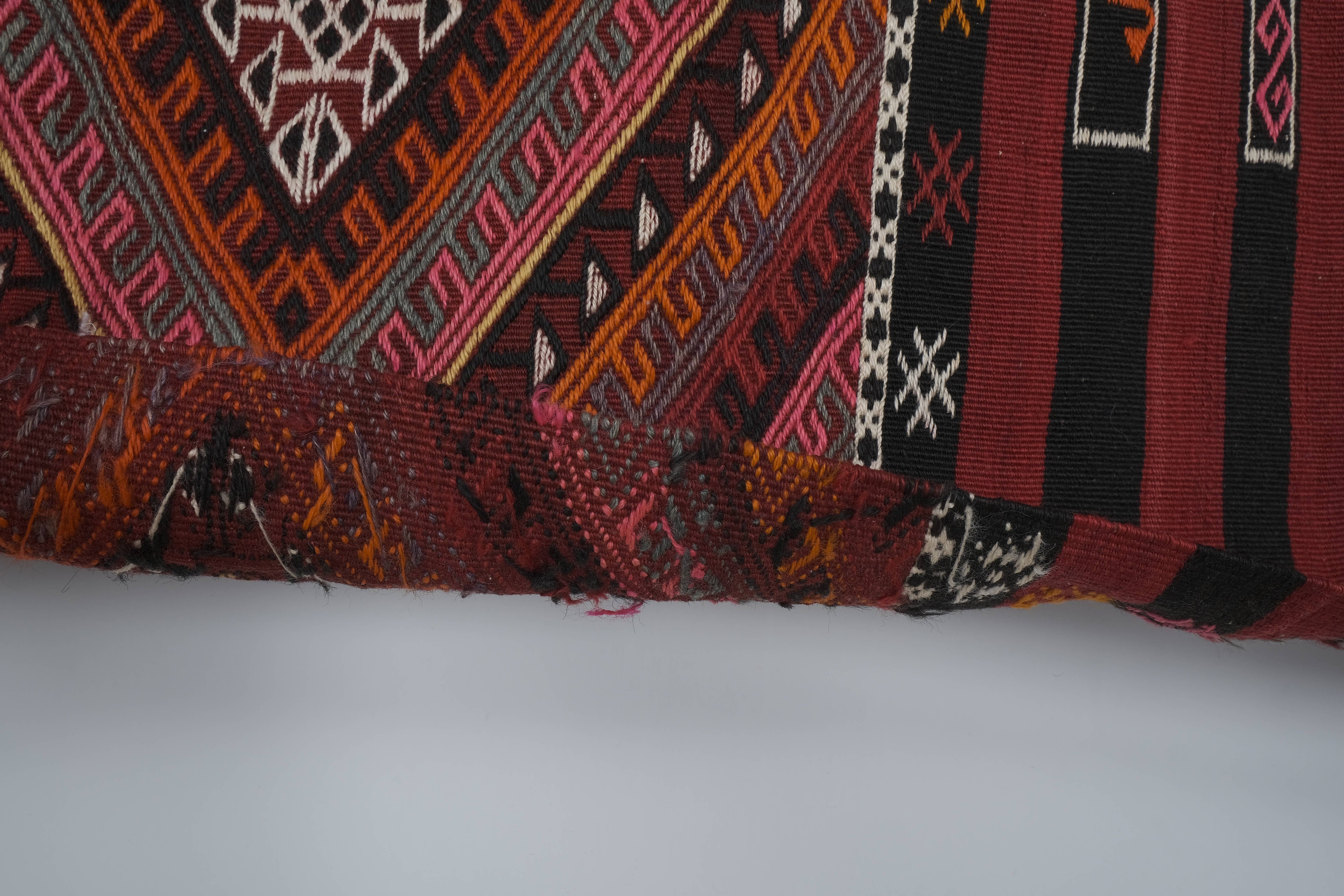 Vintage Turkish Kilim Runner 4'8'' x 14'7''