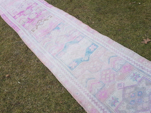 Vintage Kurdish Runner Rug 2'9'' x 13'3''