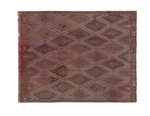 Vintage Turkish Kilim Rug 5'7'' x 7'5''