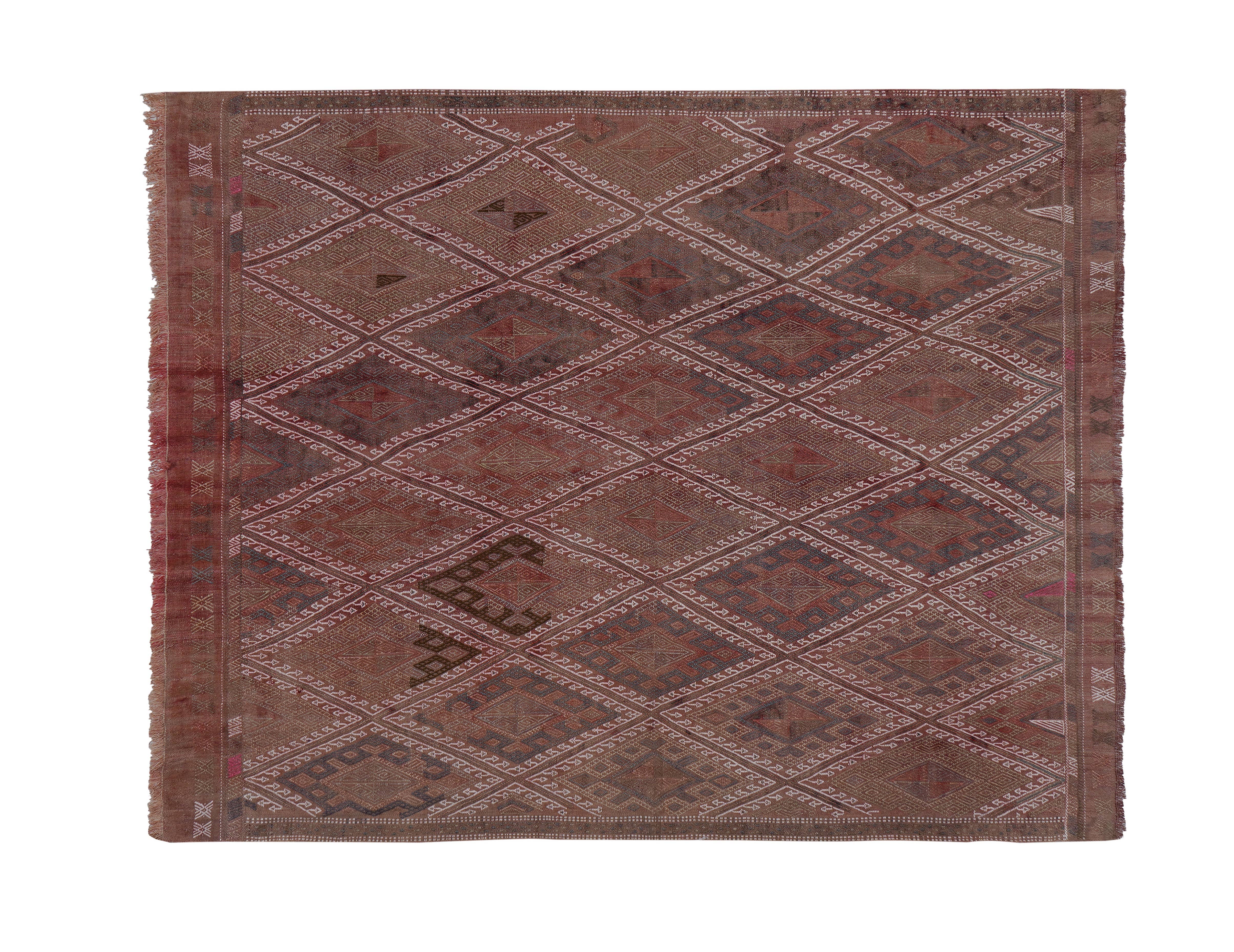 Vintage Turkish Kilim Rug 5'7'' x 7'5''