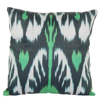 Silk Ikat Velvet Pillow Cover | 14'' x 14''