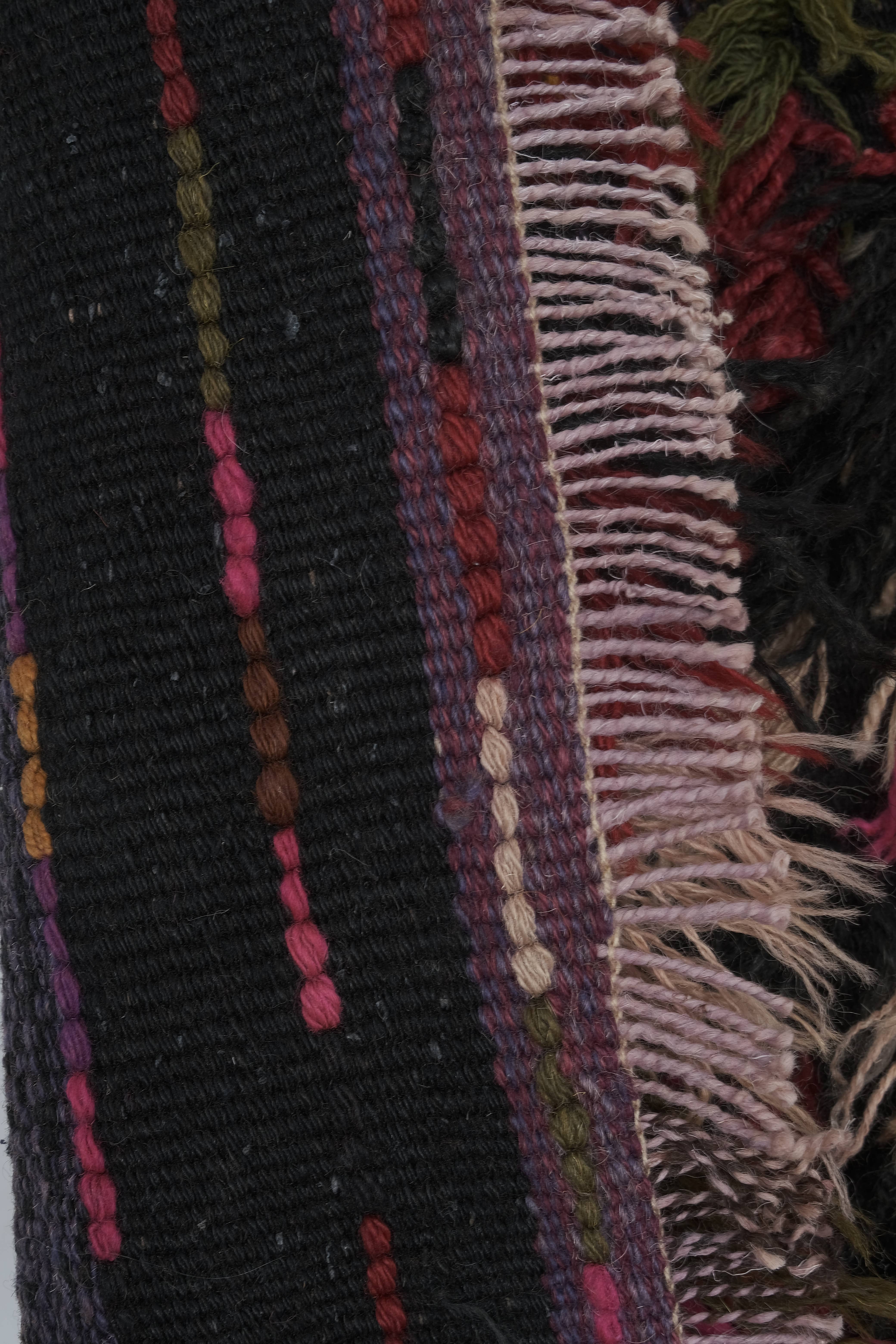 Vintage Turkish Shaggy Rug 3'1'' x 5'10''