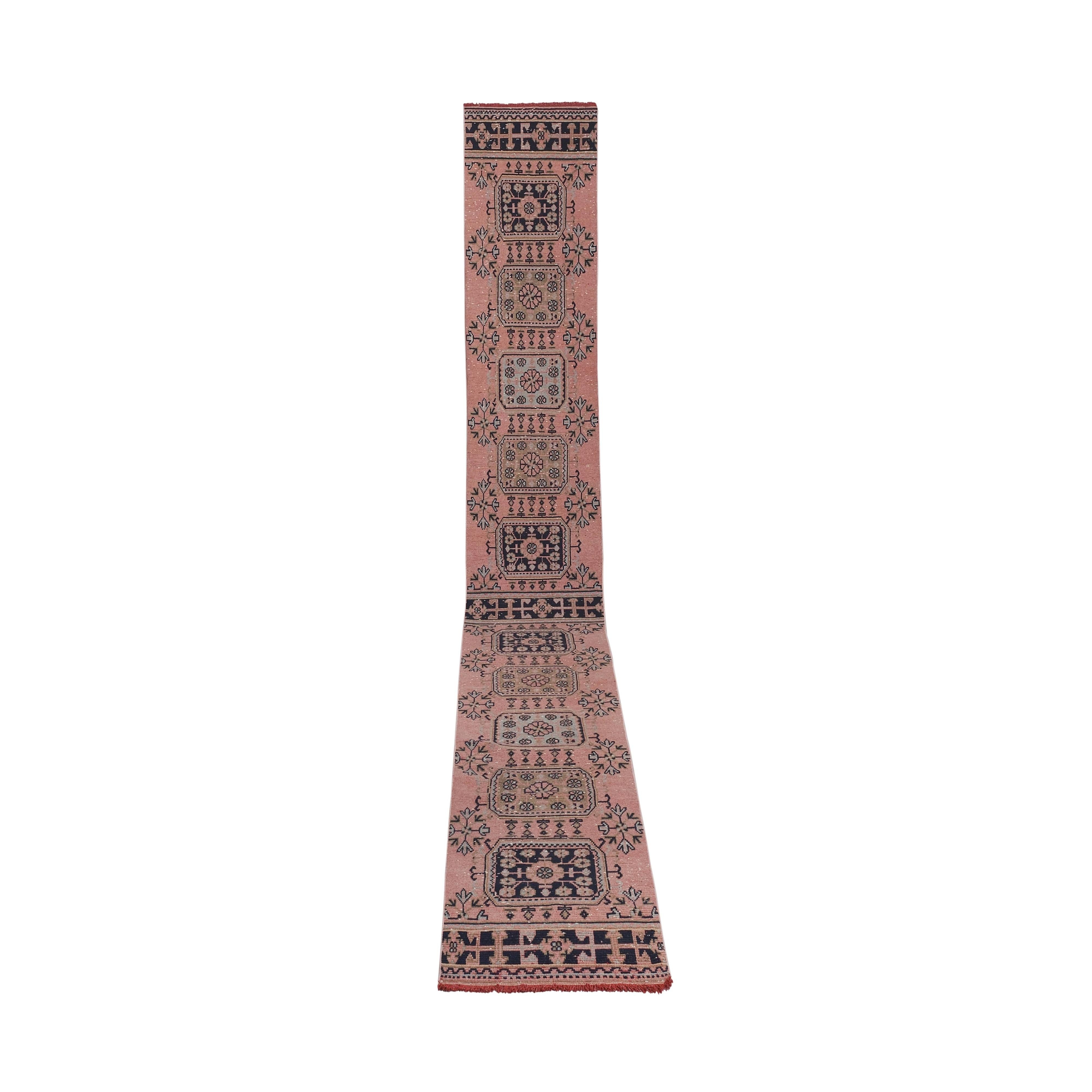 Vintage Turkish Runner Rug 2'6'' x 21'2''