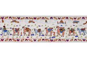 Hand-Embroidered Suzani Wall Hanging & Bedspread 1'8'' x 6'1''