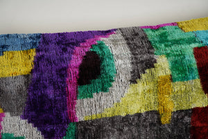 Silk Ikat Velvet Pillow Cover Set of 2 | 16'' x 24''