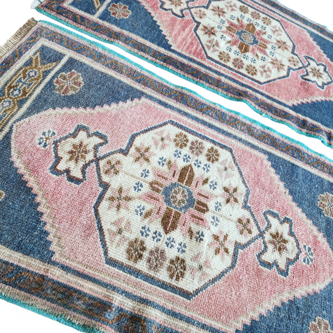 Vintage Turkish Yastik Rugs Set of 2 | 22'' x 36''