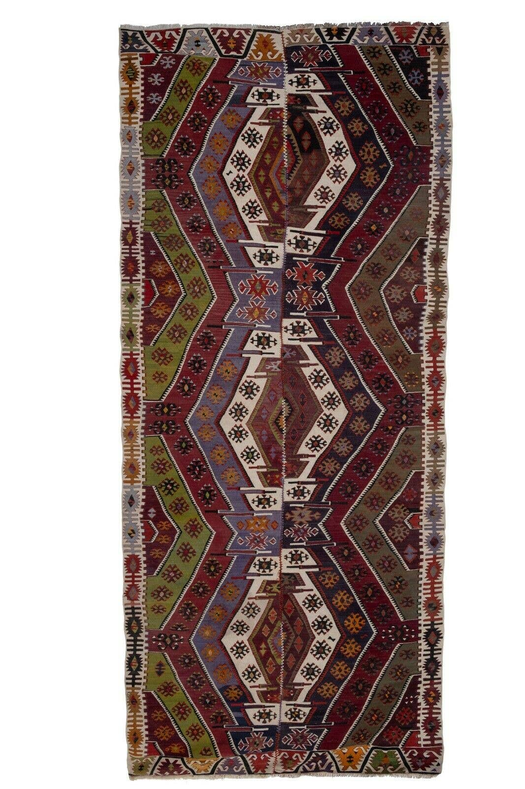 Vintage Turkish Kilim Runner 2'6'' x 12'6''