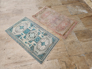 Vintage Turkish Yastik Rugs Set of 2 | 22'' x 36''