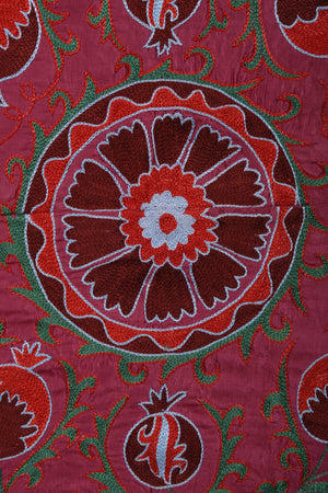 Silk Suzani Table Runner | 3'1'' x 6'5''