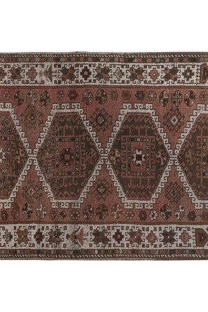 Vintage Kurdish Runner Rug 4'4'' x 8'7''