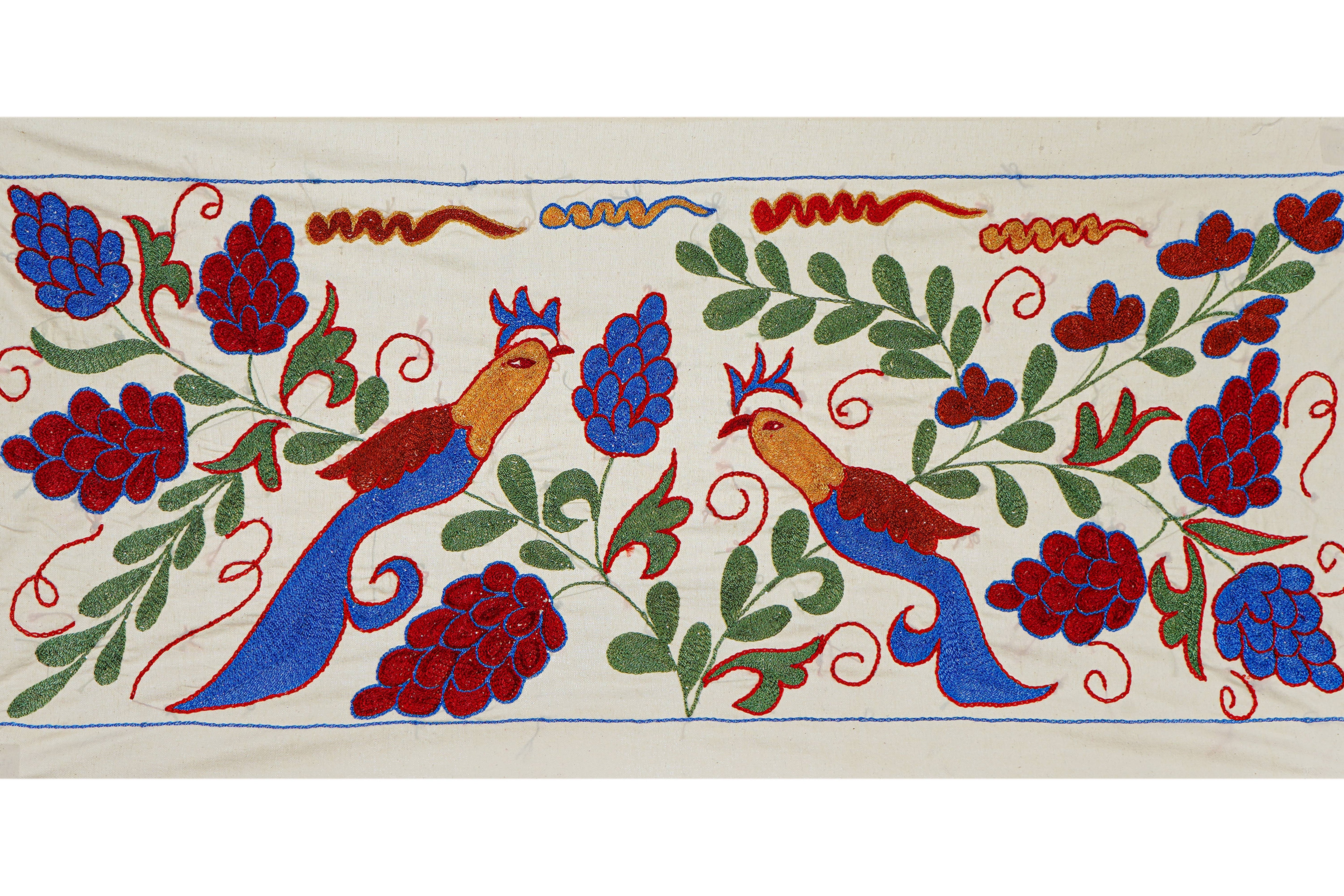 Bird Suzani Wall Hanging & Tablecloth | 17'' x 38''