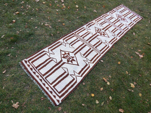 Vintage Herki Kilim Runner 2'7'' x 10'4''