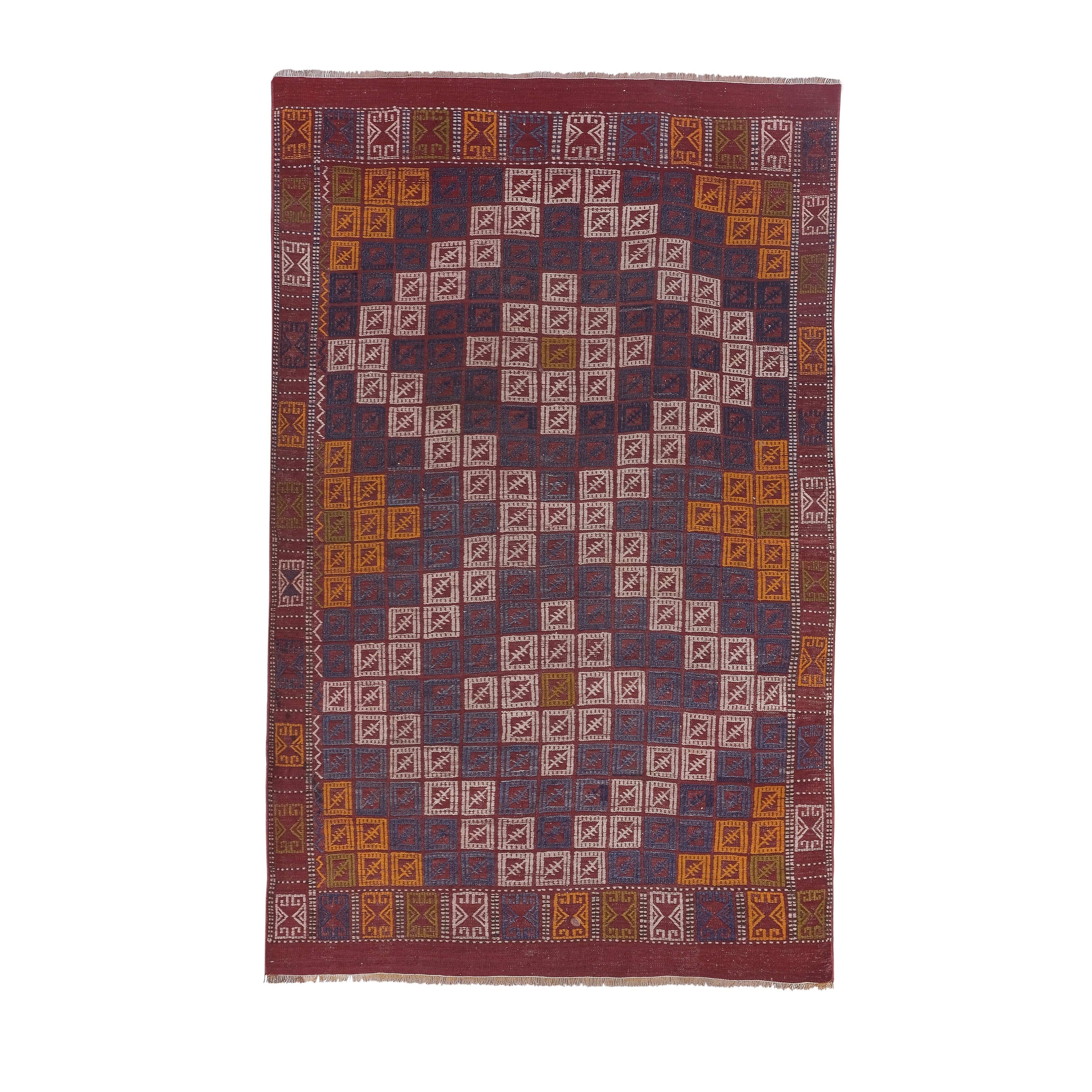 Vintage Turkish Kilim Rug 4'6'' x 6'8''