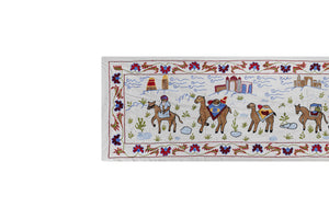 Hand-Embroidered Suzani Table Runner 1'8'' x 6'3''