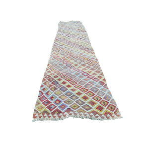Vintage Turkish Runner Rug 3'3'' x 16'3''