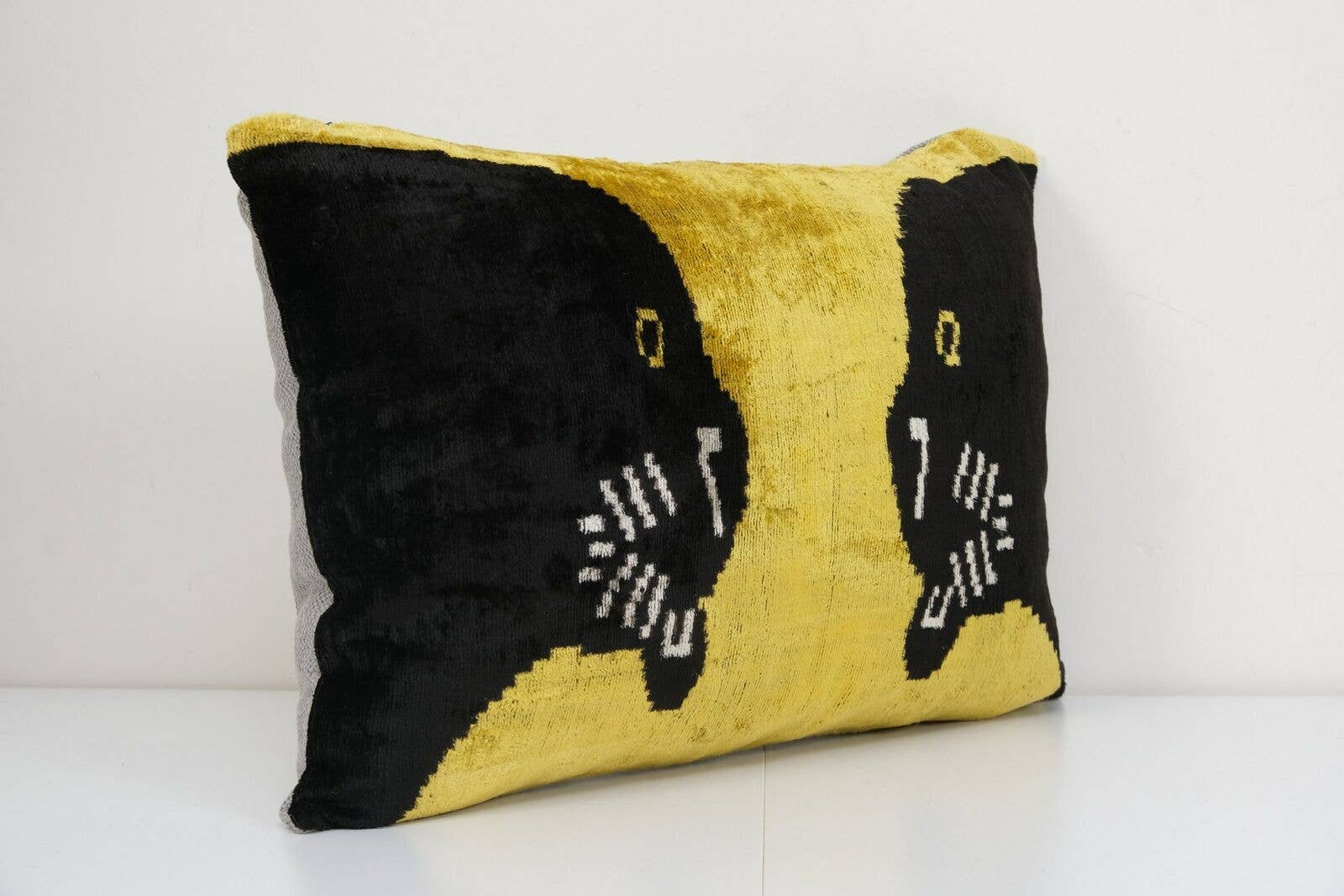 Silk Ikat Velvet Pillow Cover | 16'' x 24''