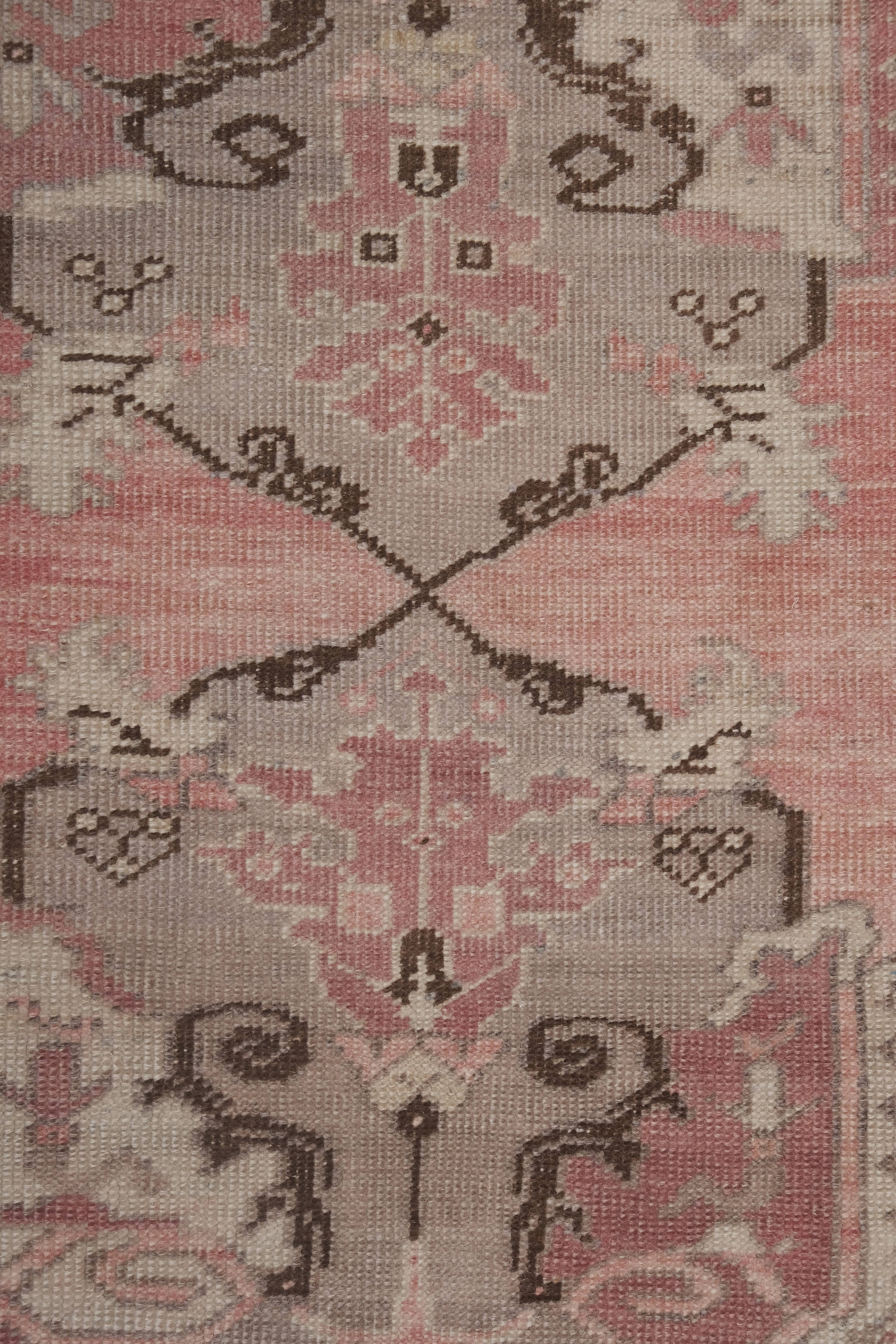 Vintage Turkish Karapinar Runner Rug 3'3'' x 21'4''