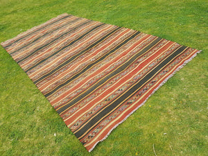 Vintage Turkish Kilim Rug 5'8'' x 10'11''