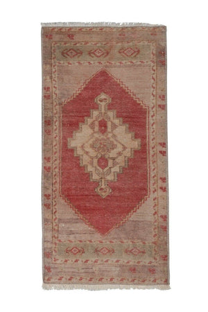 Vintage Turkish Yastik Rugs Set of 2 | 17'' x 35''