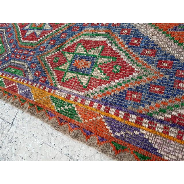 Vintage Turkish Kilim Rug 6'1'' x 7'5''