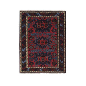Vintage Caucasian Rug 4'3'' x 5'7''