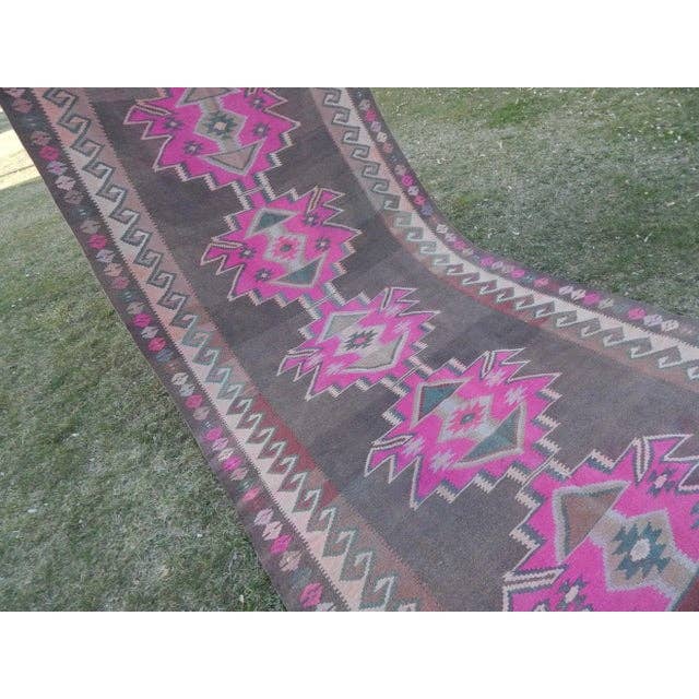 Vintage Turkish Kilim Runner 4'11'' x 10'10''